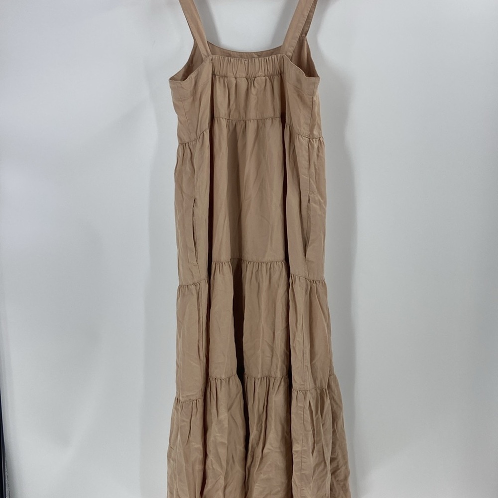 The Drop beige tiered flouncy ruffle hem maxi sun dress neutral spring summer - Picture 16 of 16